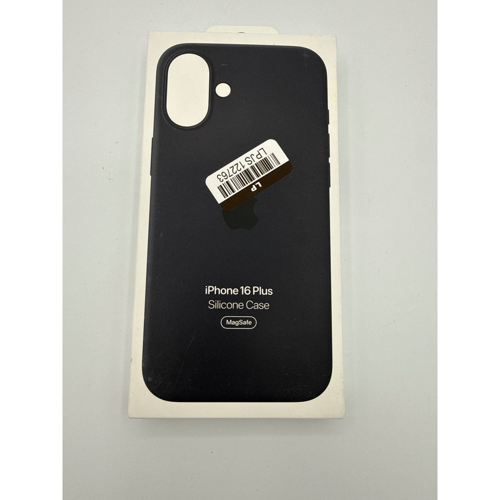 Apple iPhone 16 Plus Silicone Case Black Excellent MagSafe Protective Cover